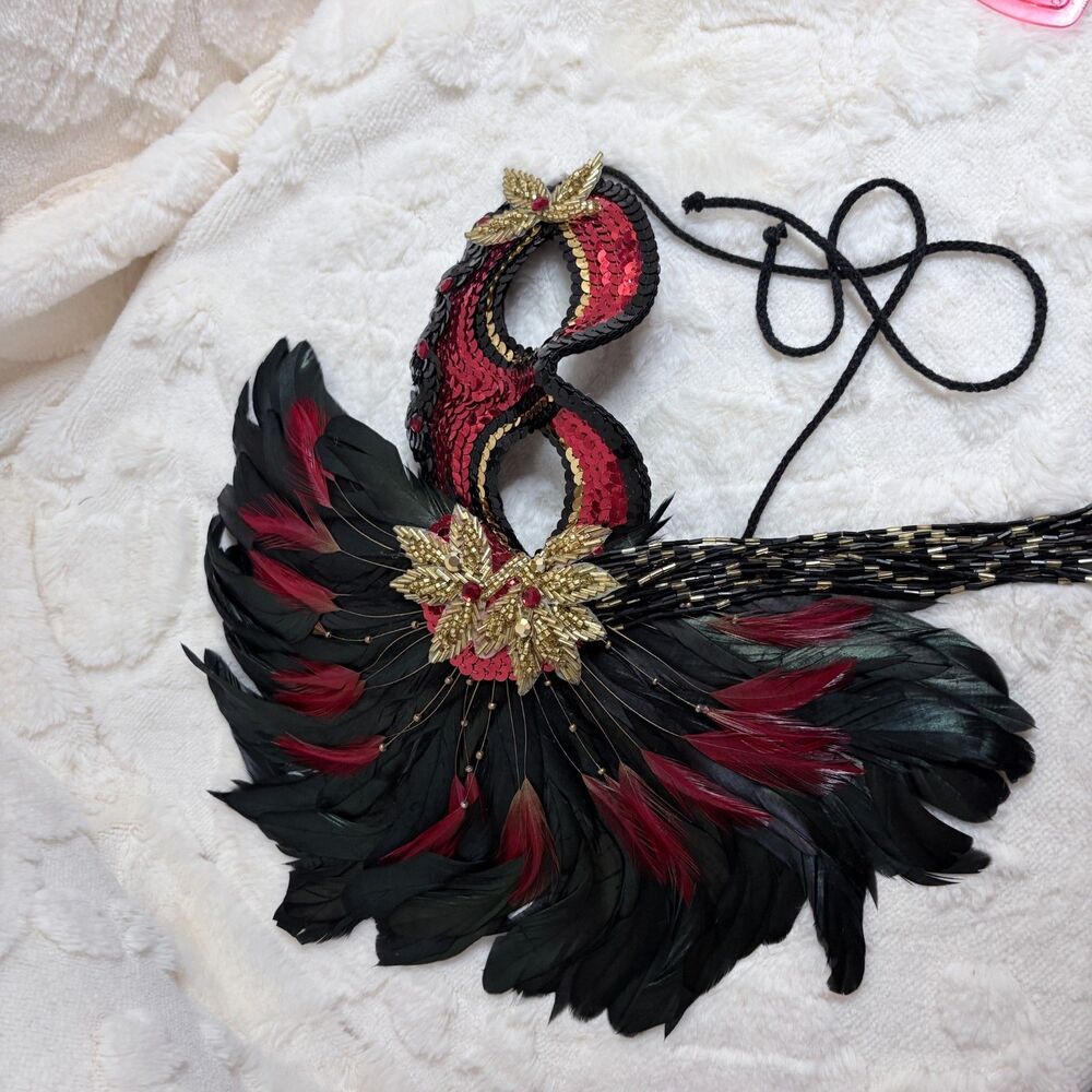 Handmade Designer Masquerade Mask Gypsy Renaissance Wearable Art - Picture 8 of 11